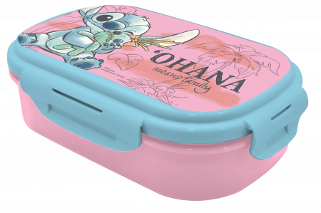 Recipiente Hrana - Cutie de prânz/lunchbox  cu tacâmuri Stitch