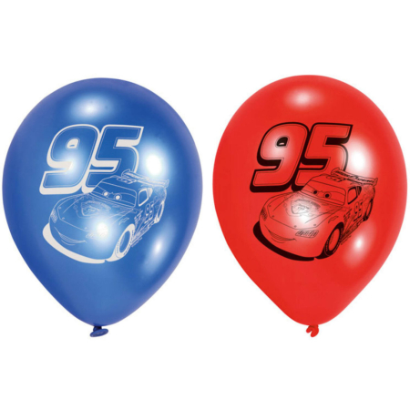 Noutati - Disney Mașini 95 balon set 6 bucăți, 9 inch (22,8 cm)