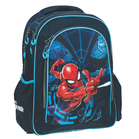 Ghiozdane - Ghiozdan scoala rosu/albastru Spiderman  46 cm