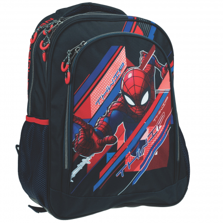 Ghiozdane - Ghiozdan scoala rosu/negru Spiderman  46 cm