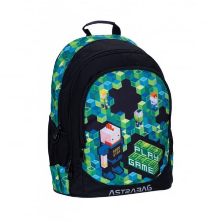 Ghiozdan școlar cu 3 compartimente Play Game Pixele AB340 Astrabag [2]