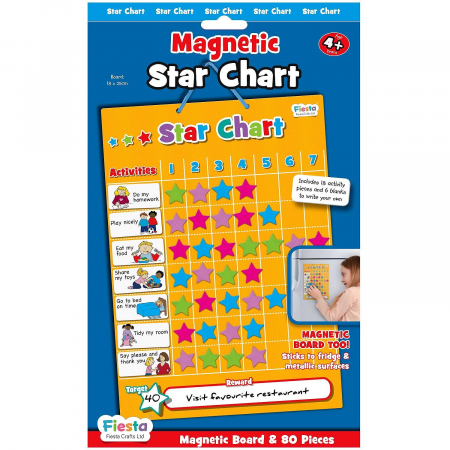 Jocuri Educative - Grafic magnetic de recompense cu stelute Fiesta Crafts FCT-2338