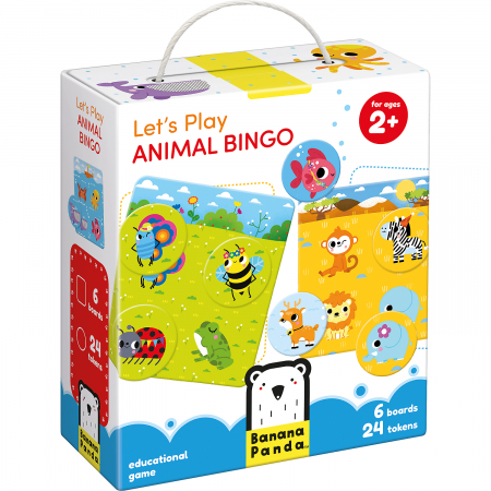 Jocuri Educative - Hai sa ne jucam, Animal Bingo, 24 piese Banana Panda BP33677
