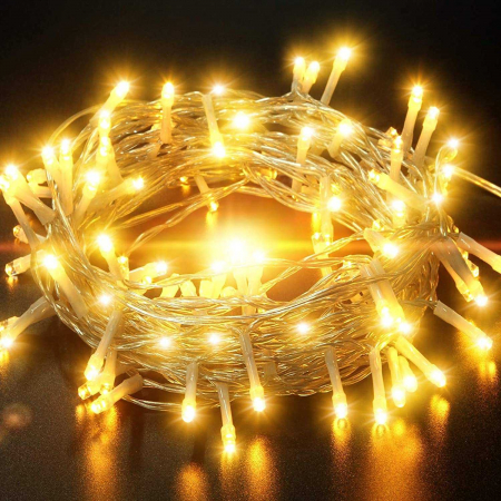 Figurine si decoratiuni Craciun - Instalatie luminoasa LED, 50 led-uri , 5m, Alimentare Baterii 3xAA Bambinice BN051