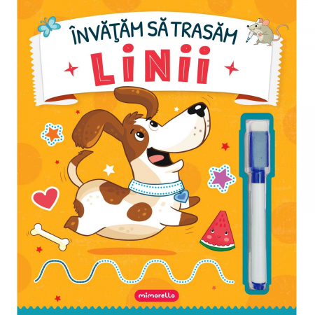 Carti de colorat - Invatam sa trasam linii cu marker inclus Mimorello EK6559