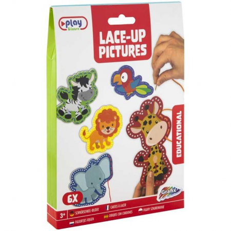 Jucarii Educative - Joc creativ de cusut cu 6 figurine Grafix GR100044