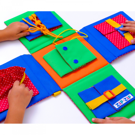 Jocuri Educative - Joc de indemanare Carte Senzoriala Busy Board  Roter Kafer RZ2001-02