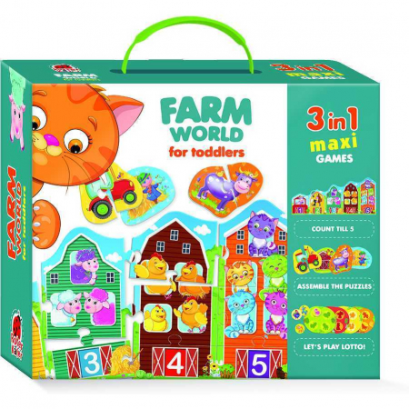 Jocuri Educative - Joc educativ 3 in 1 Ferma Roter Kafer RK1310-01