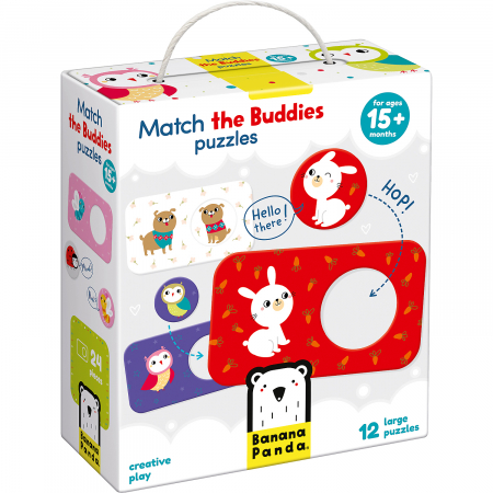 Jocuri Educative - Joc educativ asociaza prietenii, 24 piese, 18x10,5 cm Banana Panda BP49030