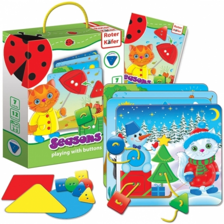 Jocuri Educative - Joc educativ cu nasturi Anotimpuri Roter Kafer RK6101-08