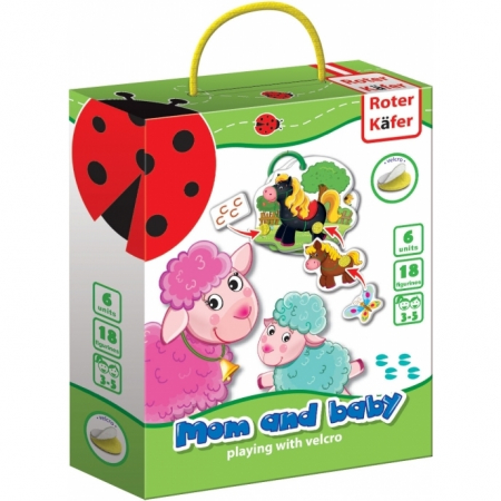 Joc educativ cu velcro Mami si Bebe Roter Kafer RK6101-04 [1]