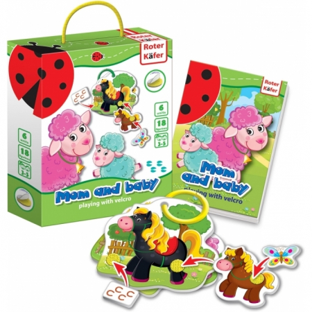 SCOALA SI GRADINITA - Joc educativ cu velcro Mami si Bebe Roter Kafer RK6101-04
