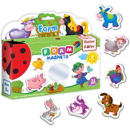 Joc educativ Lumea in Magneti - Animale din Ferma Roter Kafer RK3030-01 [2]