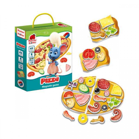 Jocuri Educative - Joc educativ magnetic Pizza, 41 piese Roter Kafer RK2020-07P
