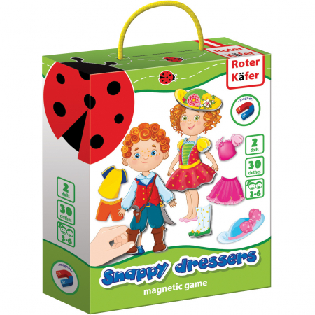 SCOALA SI GRADINITA - Joc educativ magnetic Snappy dressers Roter Kafer RK3204-04