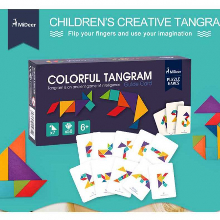 Joc educativ Tangram Colorat Mideer MD1035 [1]