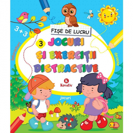 Carti de colorat - Jocuri si exercitii distractive 3 Editura Kreativ EK5584