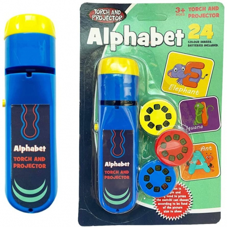 SCOALA SI GRADINITA - Lanterna proiector cu 3 diapozitive Alfabet Bambinice BN016