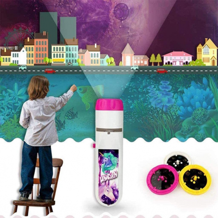 Lanterna proiector cu 3 diapozitive Unicorni Bambinice BN020 [3]