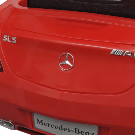 Mașinuță electrică Mercedes Benz SLS AMG 6 V cu telecomandă, roșu [6]