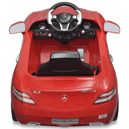 Mașinuță electrică Mercedes Benz SLS AMG 6 V cu telecomandă, roșu [3]