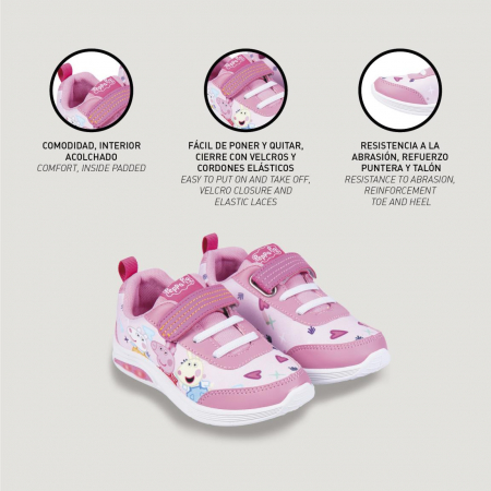 Pantof sport Peppa Pig cu lumini led [5]