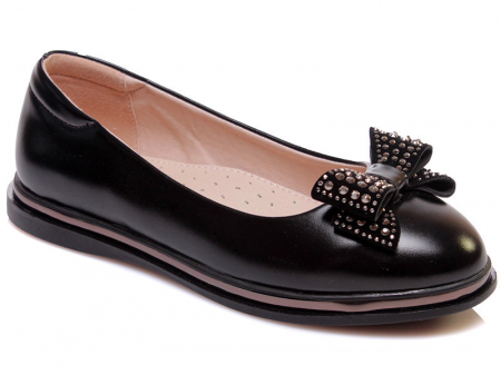FASHION - Pantofi balerini,pieele ecologica, lacuiti, funda cu strasuri