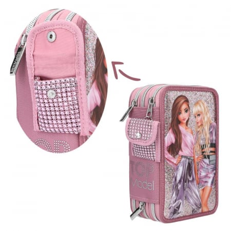 Penar echipat cu 3 fermoare Top Model Glitter Queens [2]