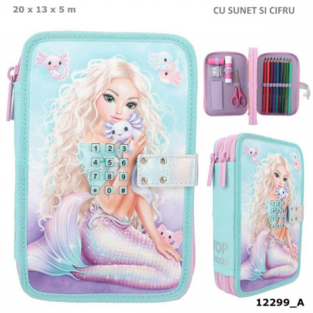 Penar echipat cu 2 fermoare Top Model  Mermaid, cu cod [2]