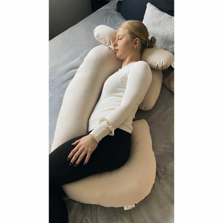 Perna gravide multifunctionala in forma de C cu husa detasabila Flumi FM3406836 [3]