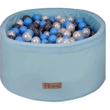 Spatii de joaca si accesorii - Piscina Uscata Pentru Copii Albastru Deschis 90X40cm cu 200 bile incluse Flumi FM3302918