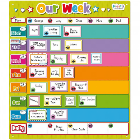 Jocuri Educative - Planner saptamanal magnetic Fiesta Crafts FCT-2742