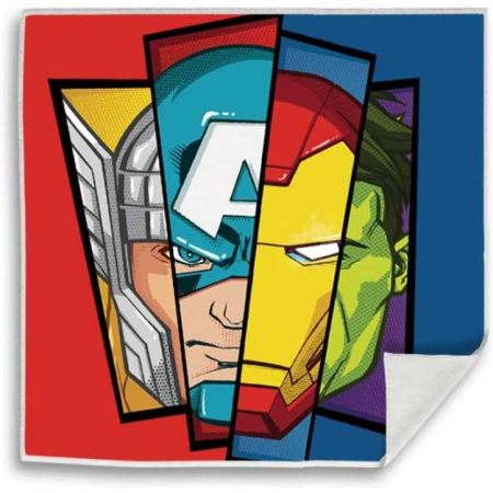 Prosop de baie - Prosopel magic Avengers Faces 30x30 cm SunCity EWA15744MVD