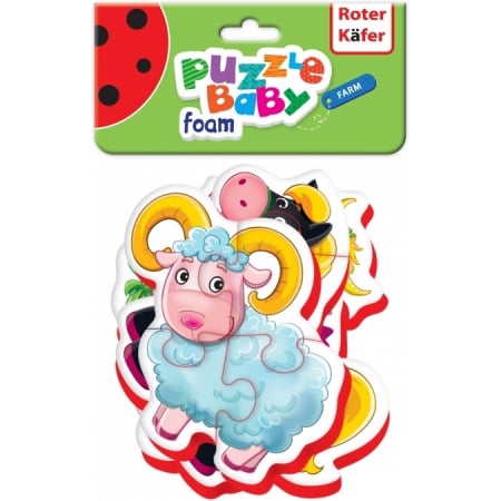 JOCURI SI JUCARII - Puzzle Bebe Animale de la Ferma, 16 piese Roter Kafer RK6010-03