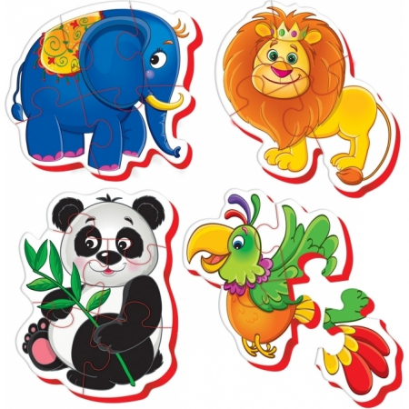 Puzzle Bebe Animale de la Zoo, 18 piese Roter Kafer RK1102-04 [1]