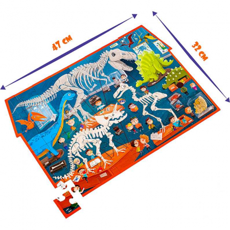Puzzle Detectiv Muzeul cu Dinozauri 54 piese Roter Kafer RK1080-05 [2]