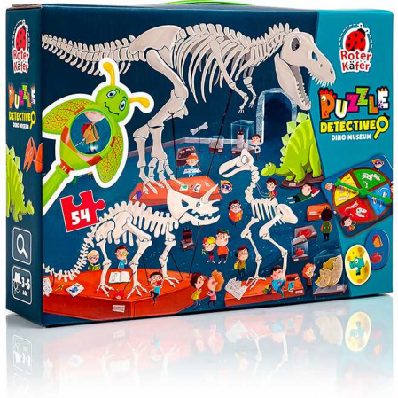 JOCURI SI JUCARII - Puzzle Detectiv Muzeul cu Dinozauri 54 piese Roter Kafer RK1080-05