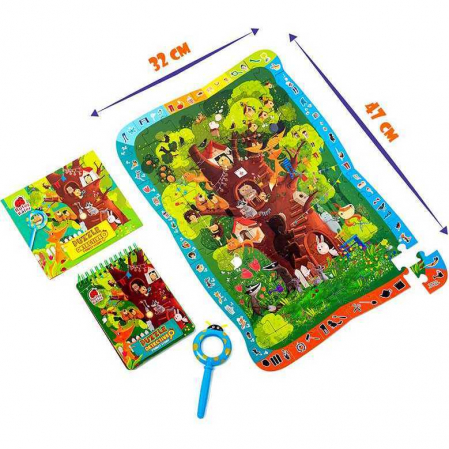 JOCURI SI JUCARII - Puzzle Detectiv Povestea din Padure 54 piese Roter Kafer RK1080-04