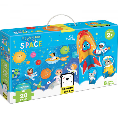 JOCURI SI JUCARII - Puzzle educativ - Descopera Spatiul, 20 piese, 48x32cm Banana Panda BP49043