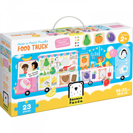 JOCURI SI JUCARII - Puzzle Food Truck, 23 piese, 98x33cm Banana Panda BP49045