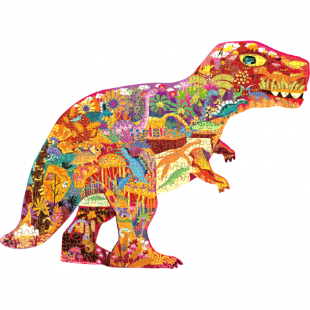JOCURI SI JUCARII - Puzzle forma Dinozaur, 280 piese Mideer MD3083