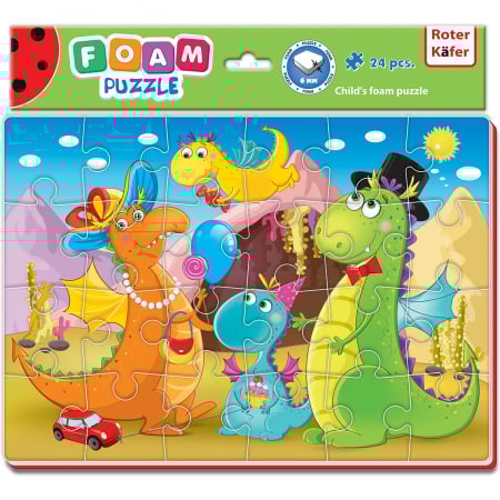 JOCURI SI JUCARII - Puzzle Funny Dino 24 piese Roter Kafer RK1201-09
