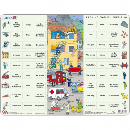 JOCURI SI JUCARII - Puzzle Invatam Limba Engleza Nr10, 54 Piese Larsen LREN10-GB