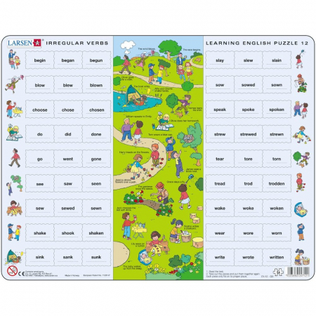 JOCURI SI JUCARII - Puzzle Invatam Limba Engleza Nr12, 54 Piese Larsen LREN12-GB