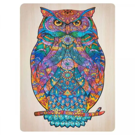 Puzzle Lemn Bufnita, 130 piese, 30x22.5 cm Grafix GR400063 [3]