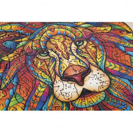 Puzzle Lemn Leu, 140 piese, 30x22.5 cm Grafix GR400044 [2]