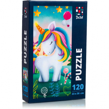 JOCURI SI JUCARII - Puzzle Little cute unicorn, 23x30 cm, 120 piese De.tail DT100-07