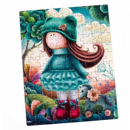 Puzzle Little doll with a horse, 23x30 cm, 120 piese De.tail DT100-03 [1]