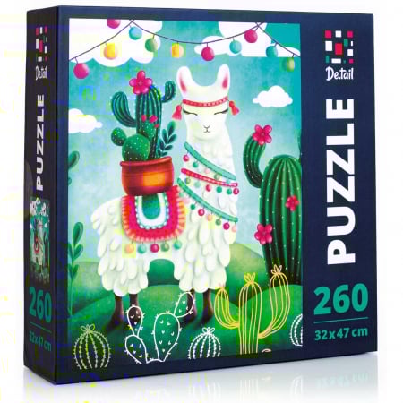 JOCURI SI JUCARII - Puzzle Llama cutie, 32x47 cm, 260 piese De.tail DT200-02