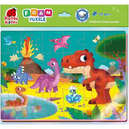 JOCURI SI JUCARII - Puzzle Lumea Dinozaurilor 24 piese Roter Kafer RK6020-08